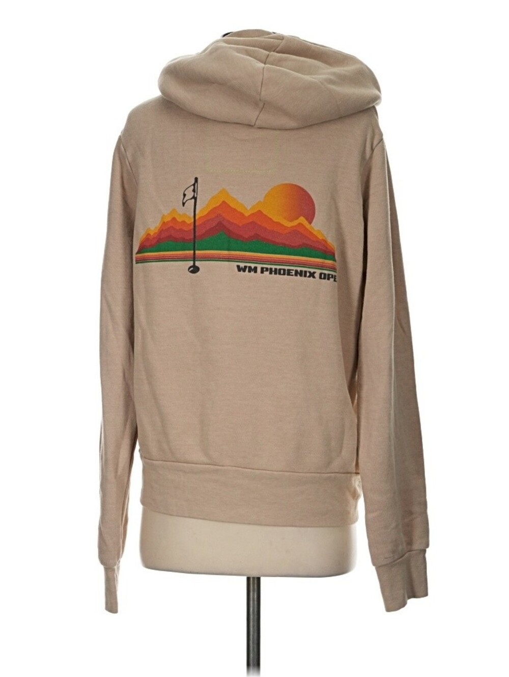 Aviator Nation WM Phoenix Open Hoodie Cream Beige Size Unisex Small